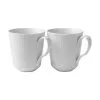 Royal Copenhagen Hvid Riflet Krus - 2 Stk. -bestikbutik 3990 0a776751 c622 444a a6b8 549230fb7a69