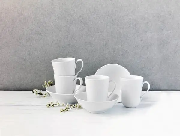 Royal Copenhagen Hvid Riflet Krus - 2 Stk. 4 Royal Copenhagen Hvid Riflet Krus - 2 Stk. - Billede 2