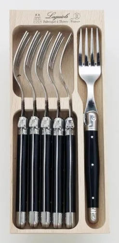 Laguiole Gaffel Bestiksæt - 6 Dele