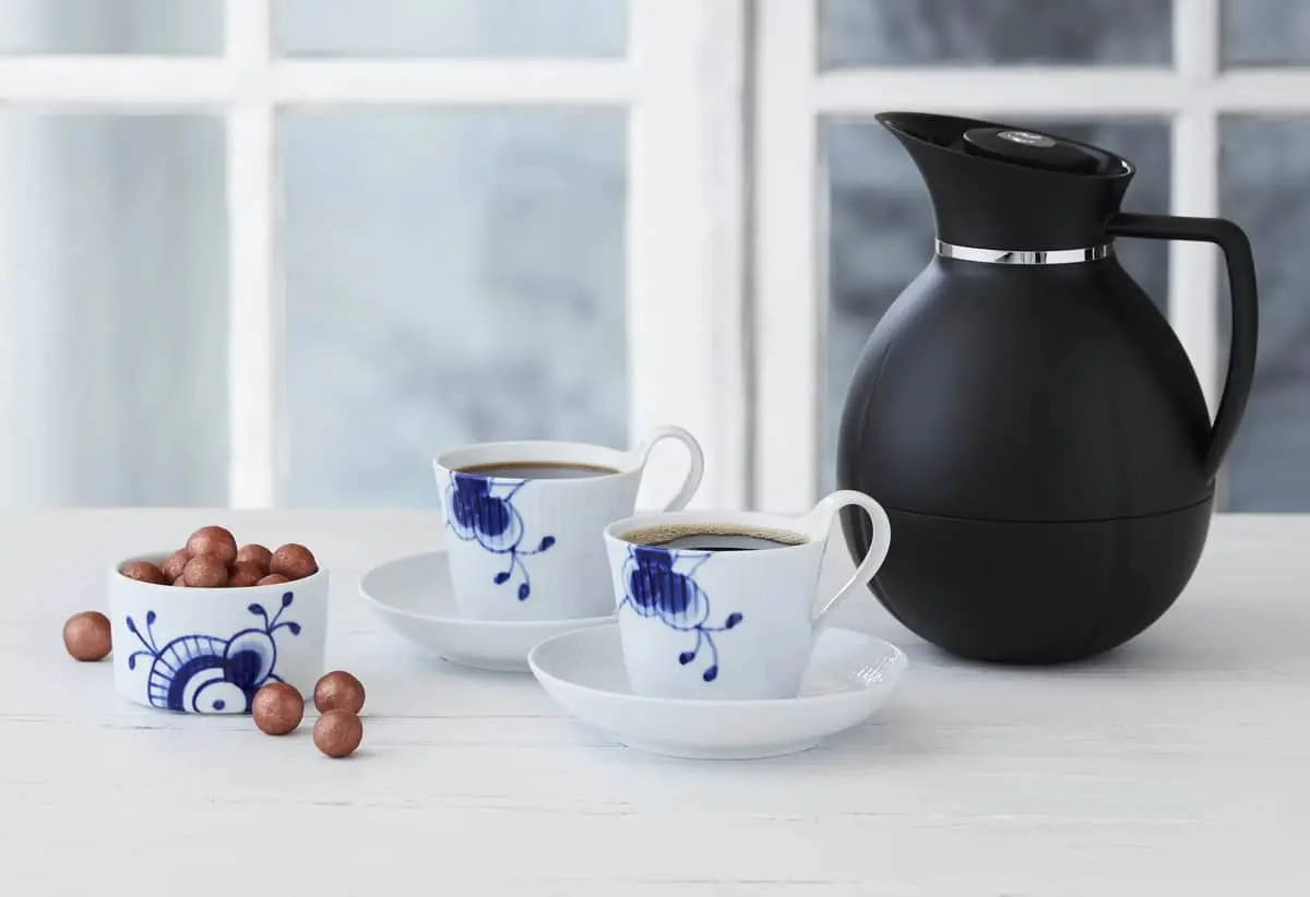 Royal Copenhagen Blå Mega Riflet Kopper - 2 Stk. 3 Royal Copenhagen Blå Mega Riflet Kopper - 2 Stk.