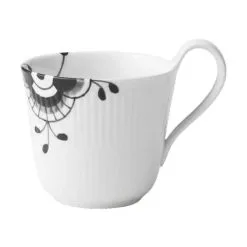 Royal Copenhagen Sort Mega Riflet Krus