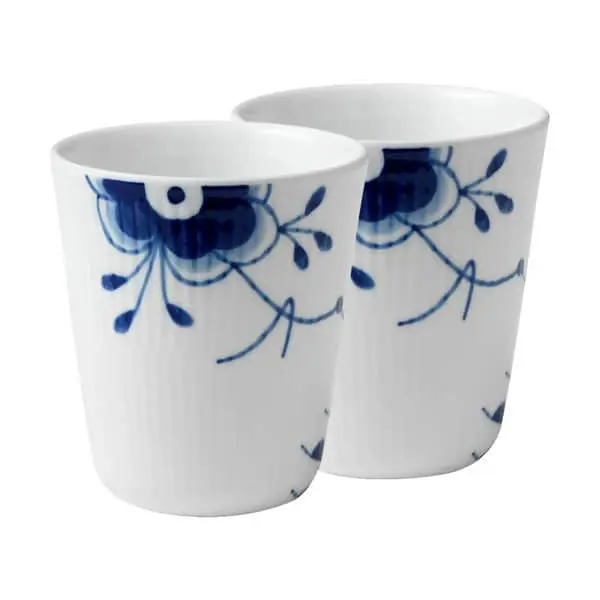 Royal Copenhagen Blå Mega Riflet Termokop - 2 Stk. 3 Royal Copenhagen Blå Mega Riflet Termokop - 2 Stk.