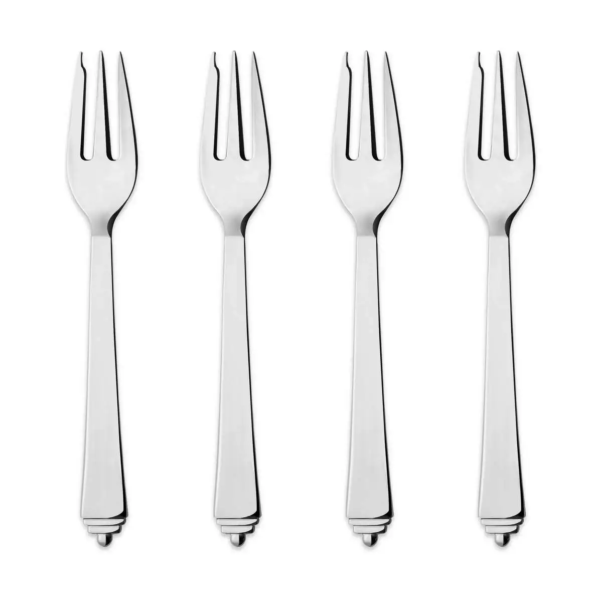 Georg Jensen Pyramide Kagegaffel - 4 Stk. 3 Georg Jensen Pyramide Kagegaffel - 4 Stk.